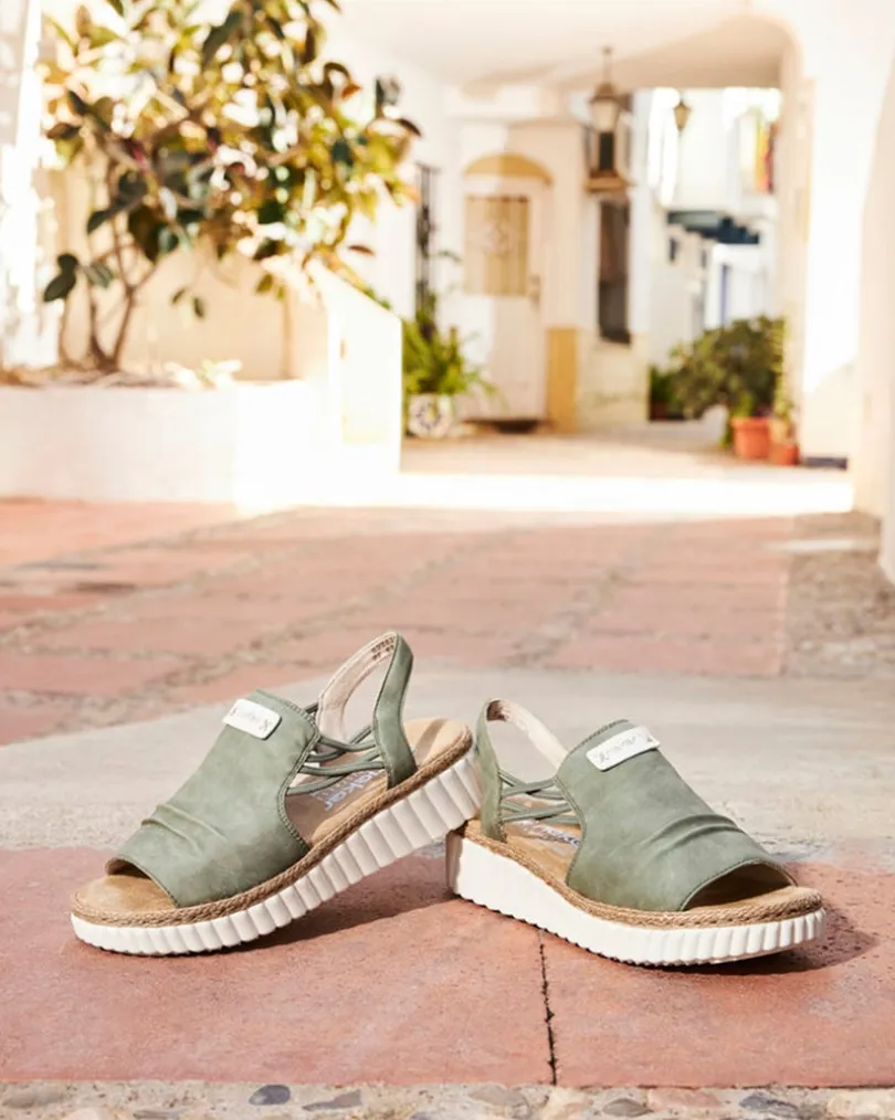 Rieker Grön Sandal